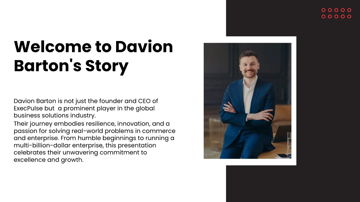 Free CEO Presentation Template to Edit Online