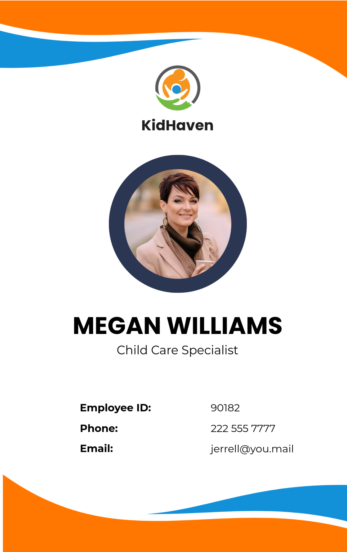 Free Child Care ID Card Template - Edit Online & Download