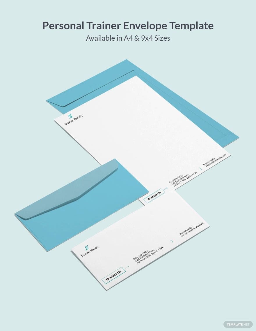 Personal Trainer Envelope Template