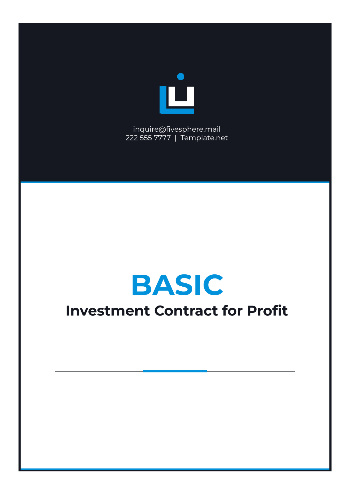 Basic Investment Contract for Profit Template - Edit Online & Download