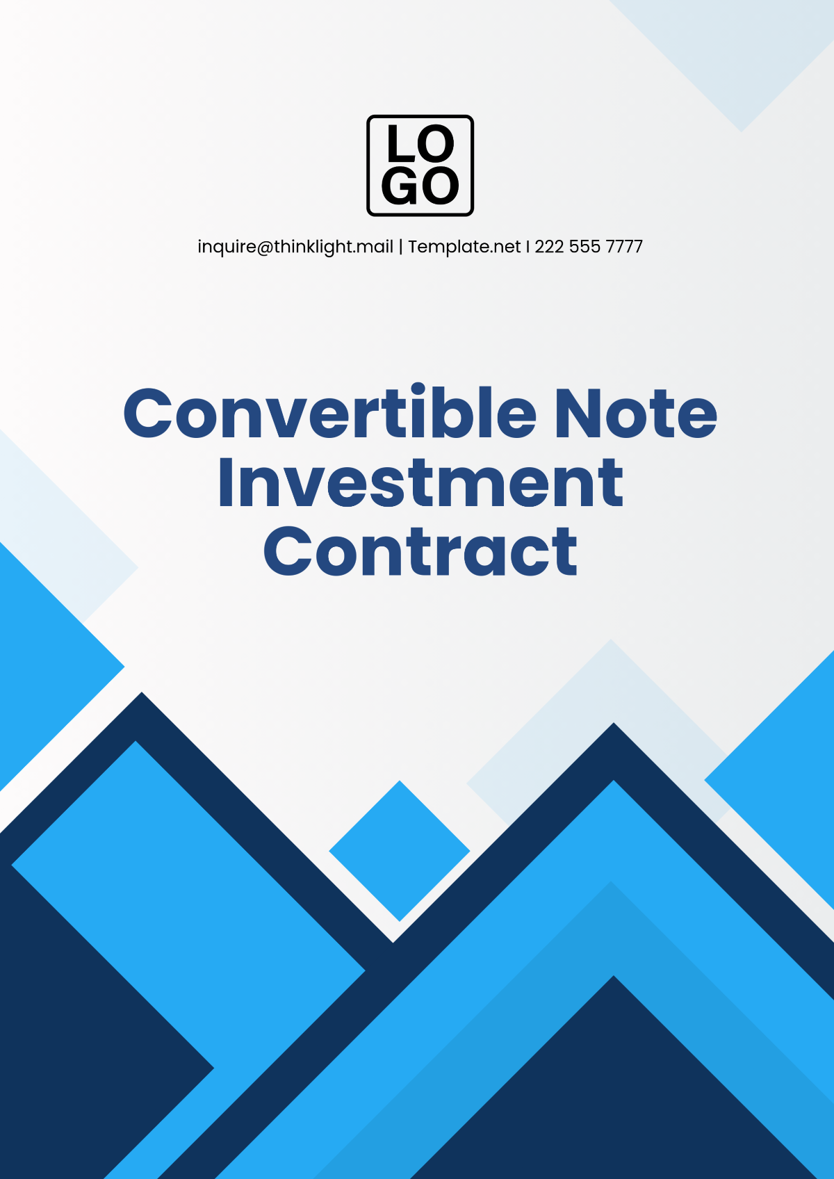 Convertible Note Investment Contract Template - Edit Online & Download