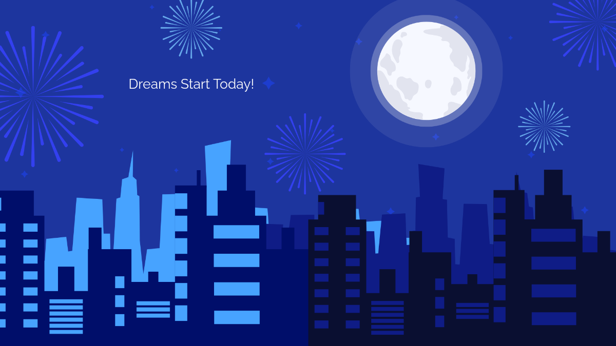 Free Blue New Year Background Template - Edit Online & Download