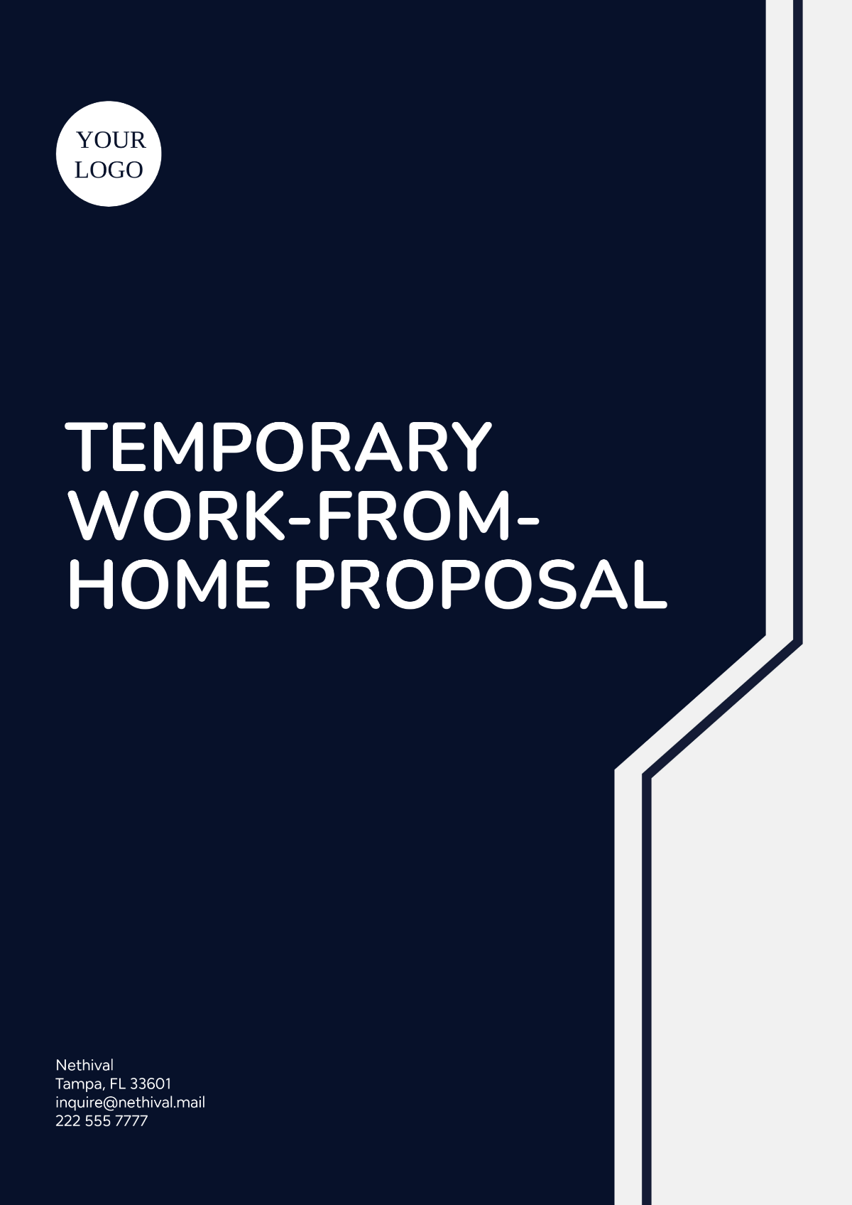 Temporary Work-from-Home Proposal Template - Edit Online & Download