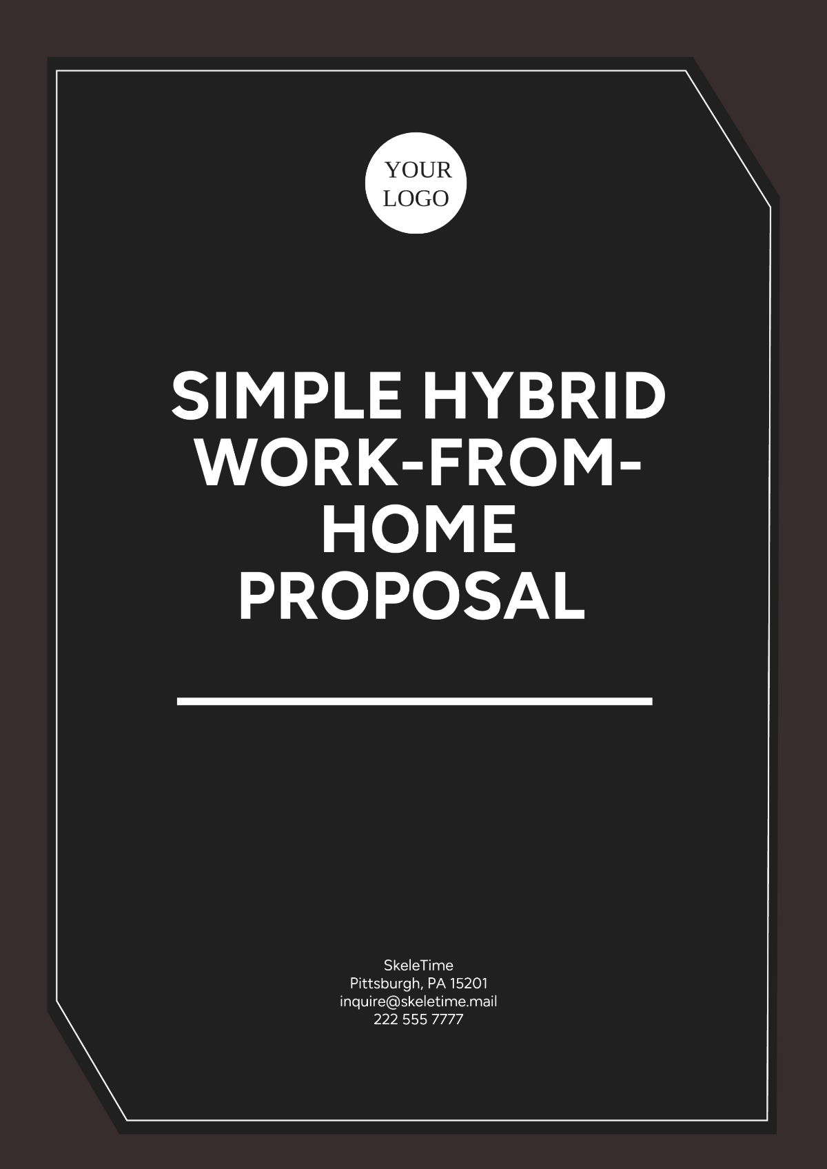 Simple Hybrid Work-from-Home Proposal Template - Edit Online & Download