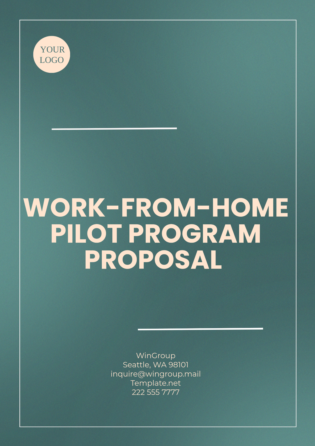 Work-from-Home Pilot Program Proposal Template - Edit Online & Download