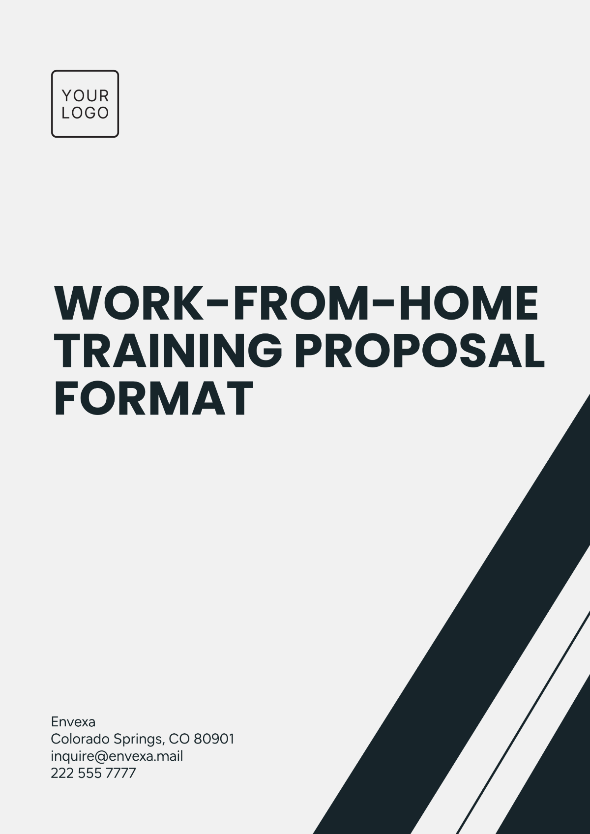 Work-from-Home Training Proposal Format Template - Edit Online & Download