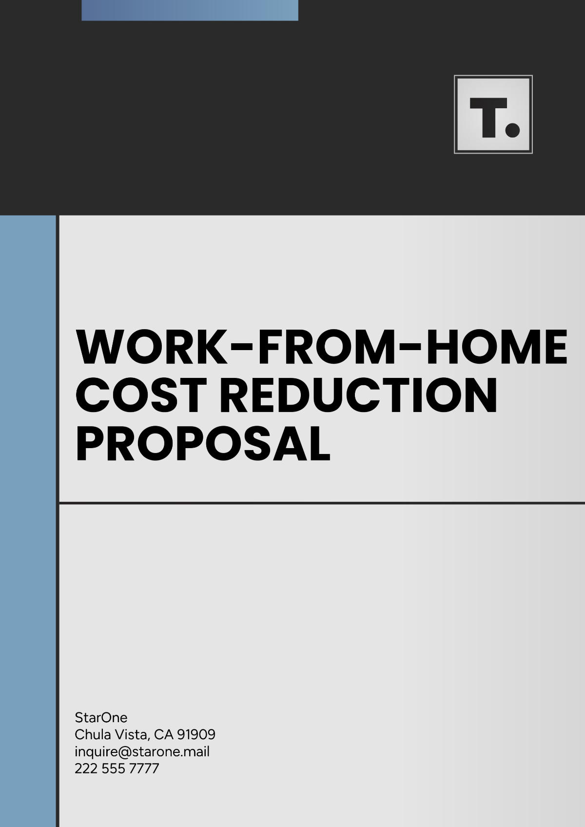 Work-from-Home Cost Reduction Proposal Template - Edit Online & Download