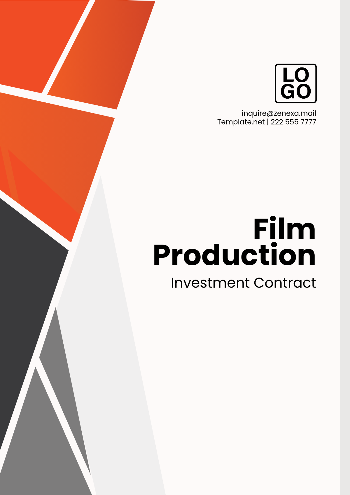 Film Production Investment Contract Template - Edit Online & Download