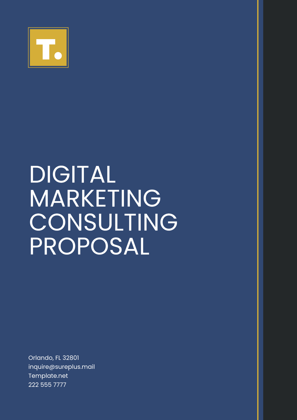 Digital Marketing Consulting Proposal Template - Edit Online & Download