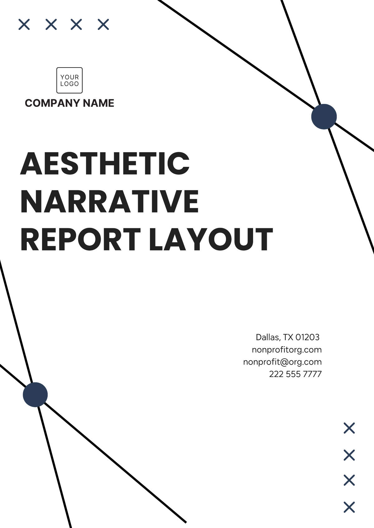 Aesthetic Narrative Report Layout Template - Edit Online & Download