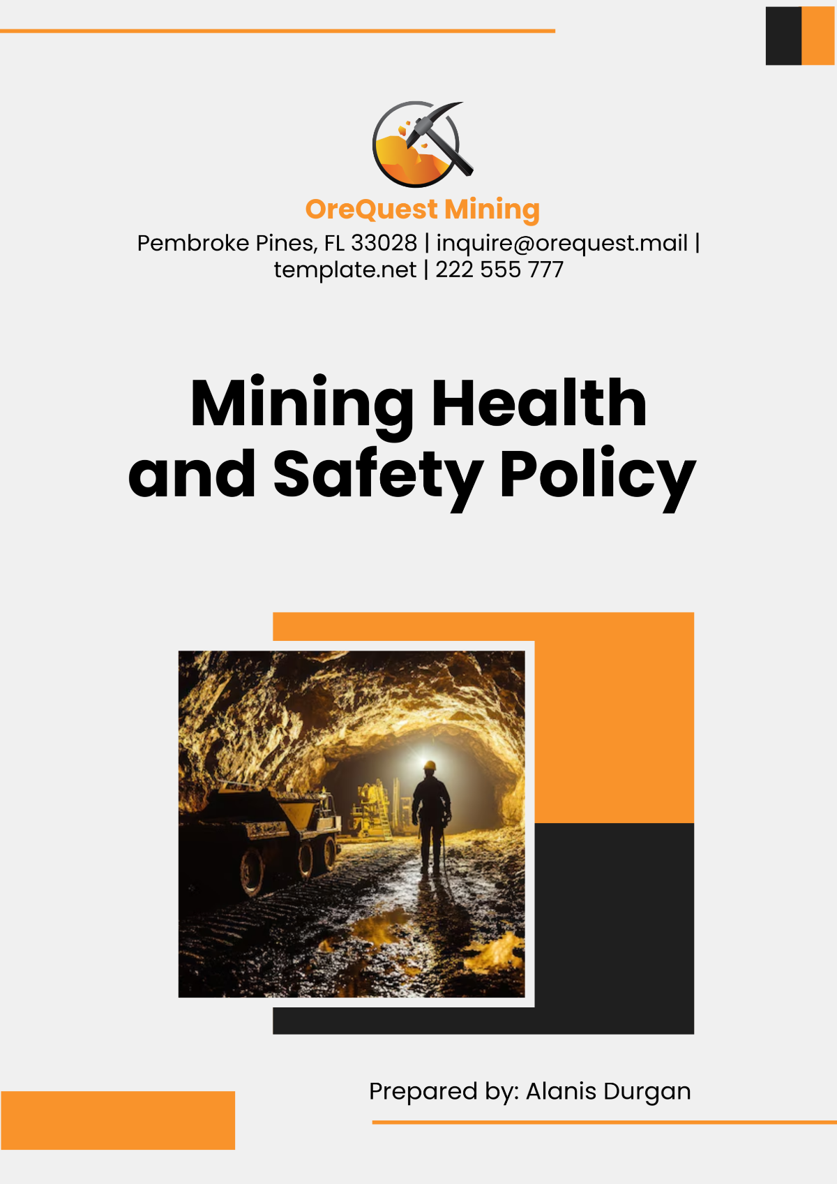 Mining Health and Safety Policy Template - Edit Online & Download