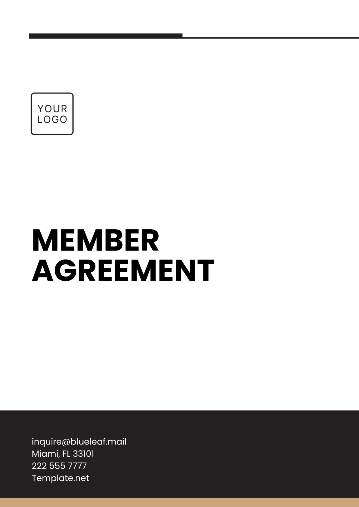 Member Agreement Template - Edit Online & Download