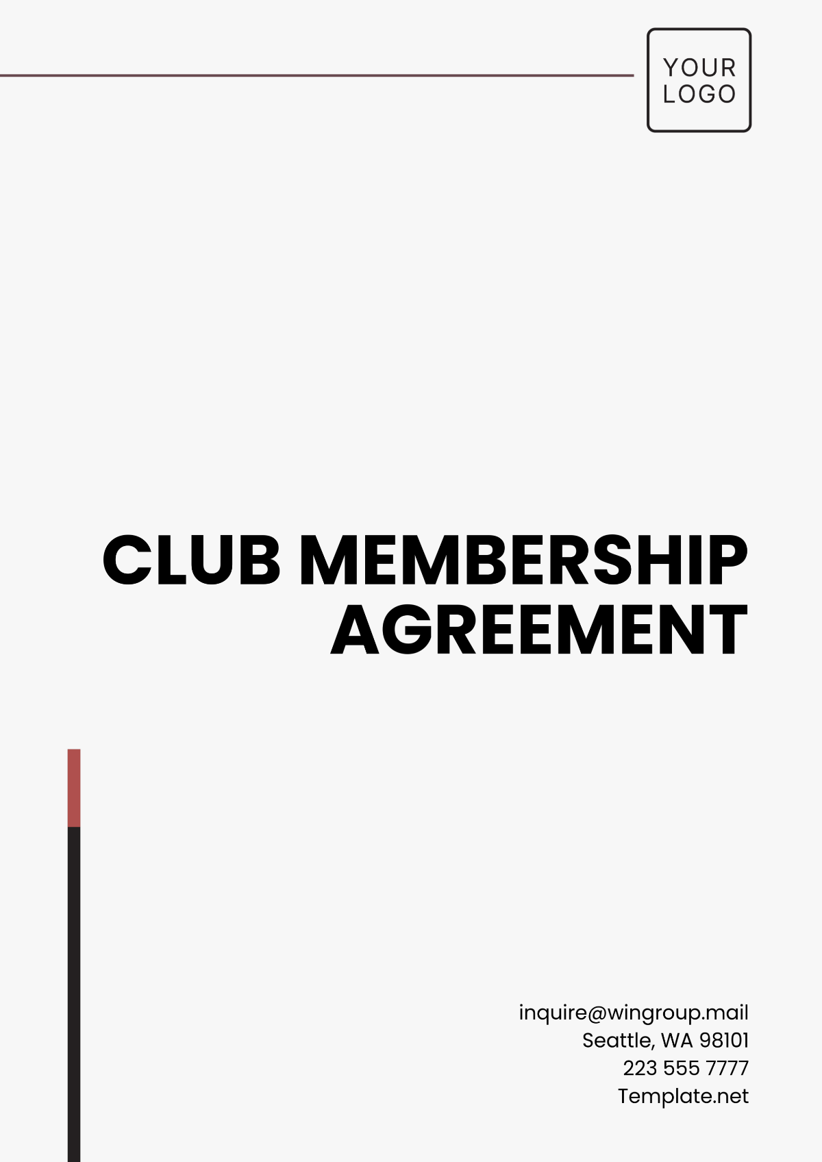 Club Membership Agreement Template - Edit Online & Download