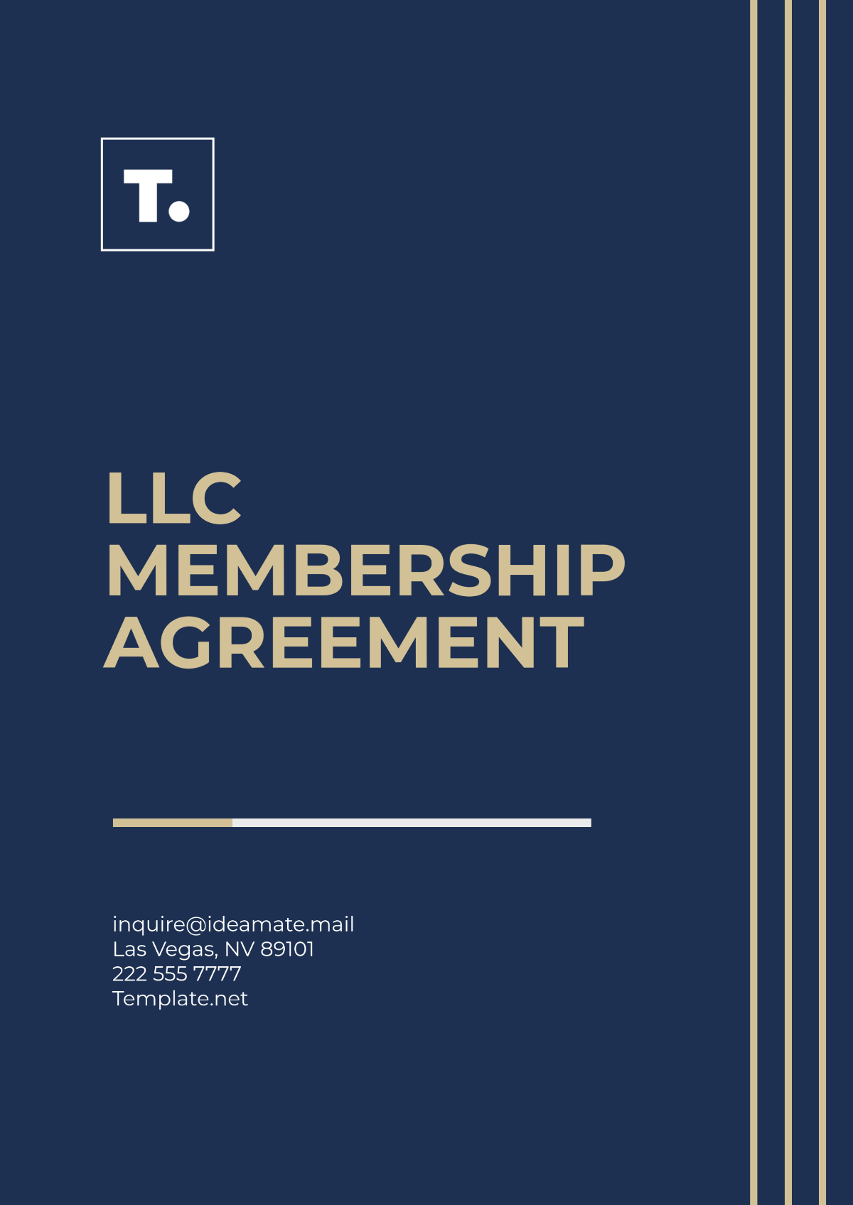 LLC Membership Agreement Template - Edit Online & Download