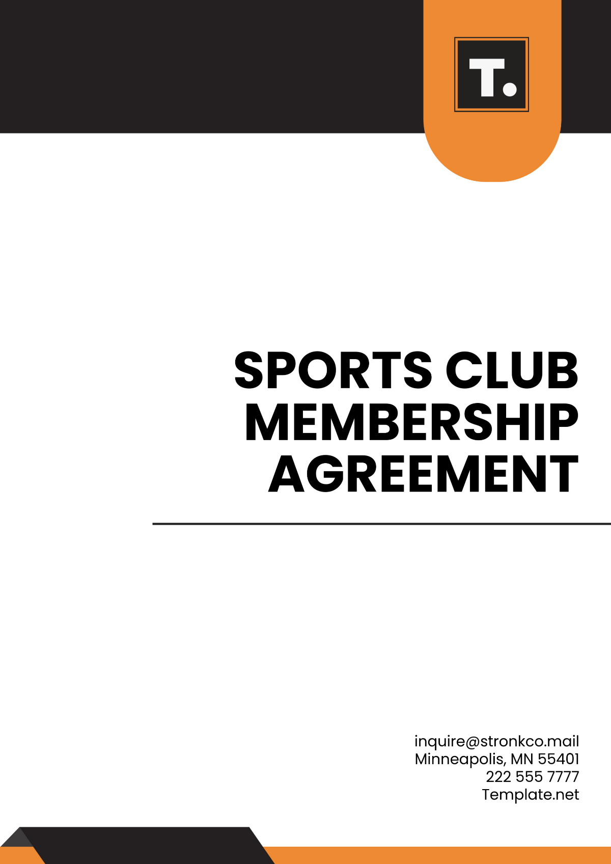 Sports Club Membership Agreement Template - Edit Online & Download