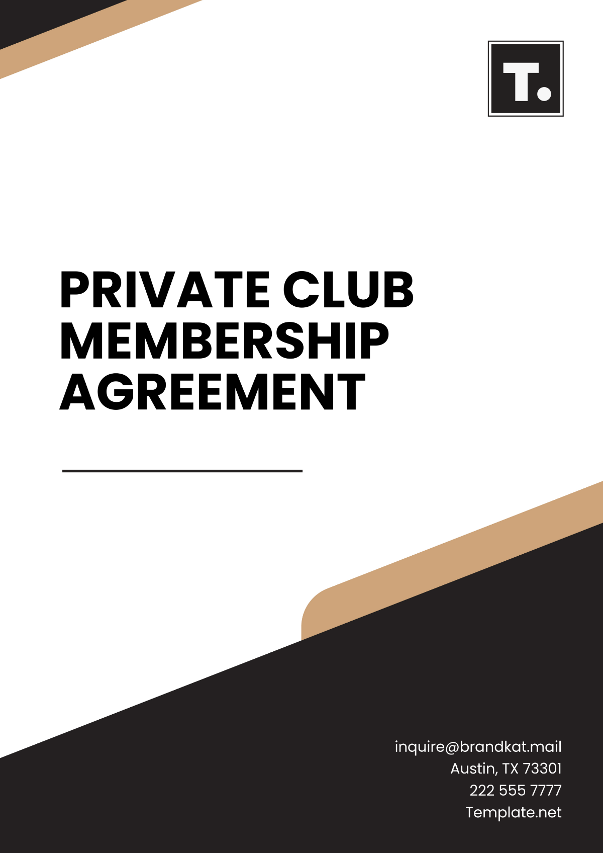 Private Club Membership Agreement Template - Edit Online & Download