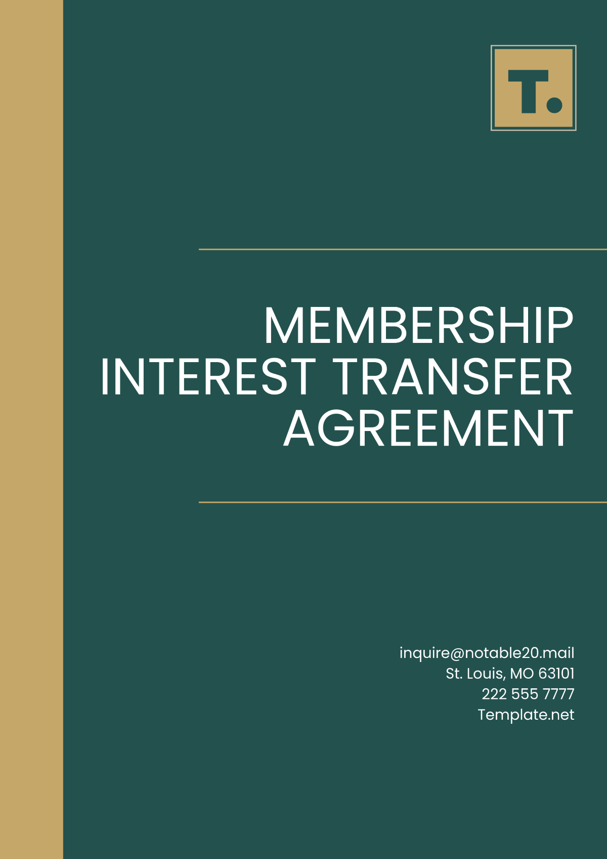 Membership Interest Transfer Agreement Template - Edit Online & Download