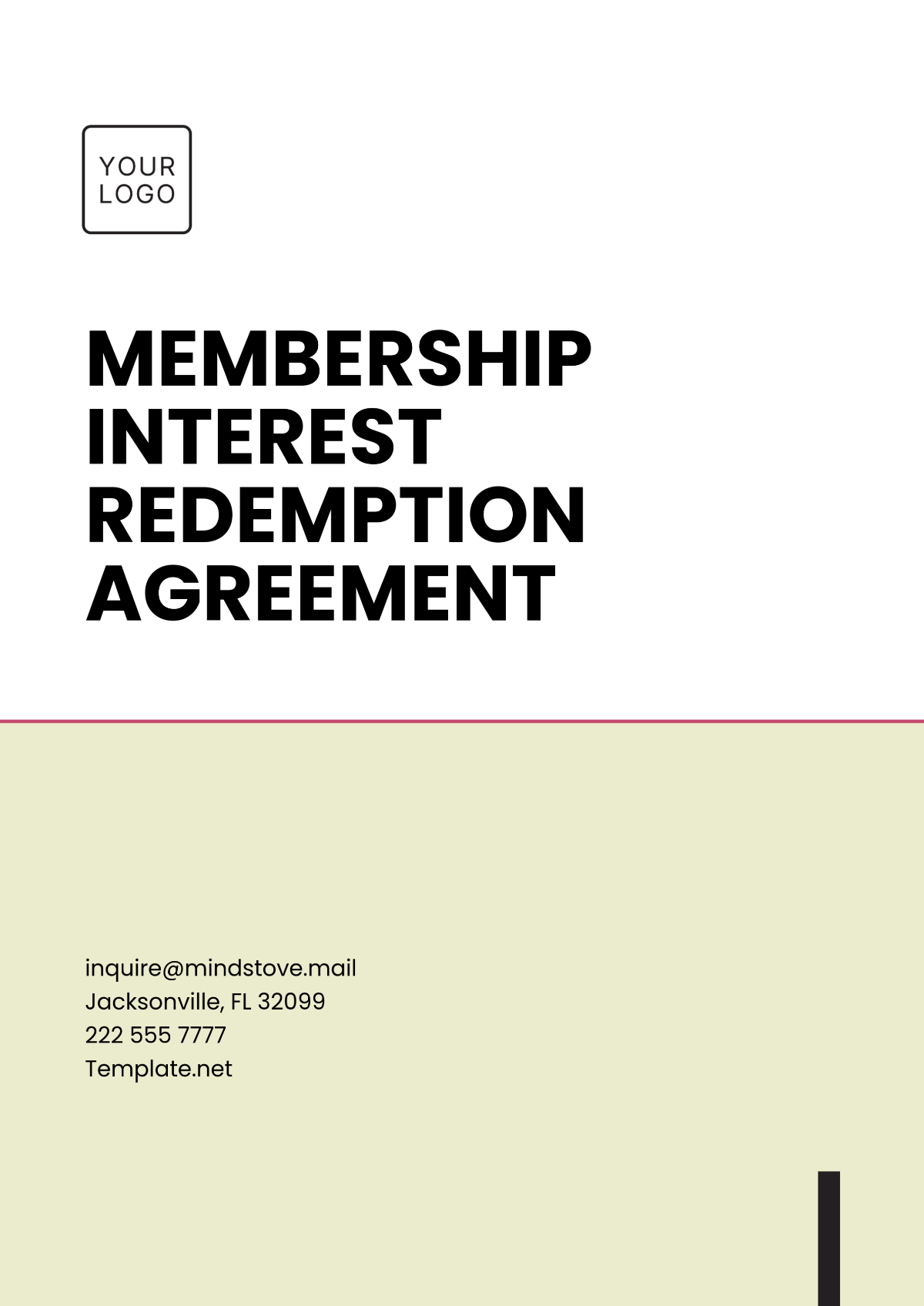 Membership Interest Redemption Agreement Template - Edit Online & Download