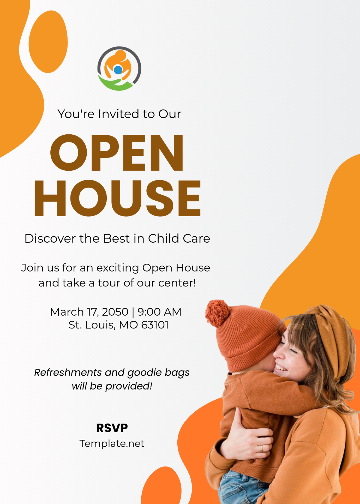 Free Child Care Open House Invitation Template - Edit Online & Download