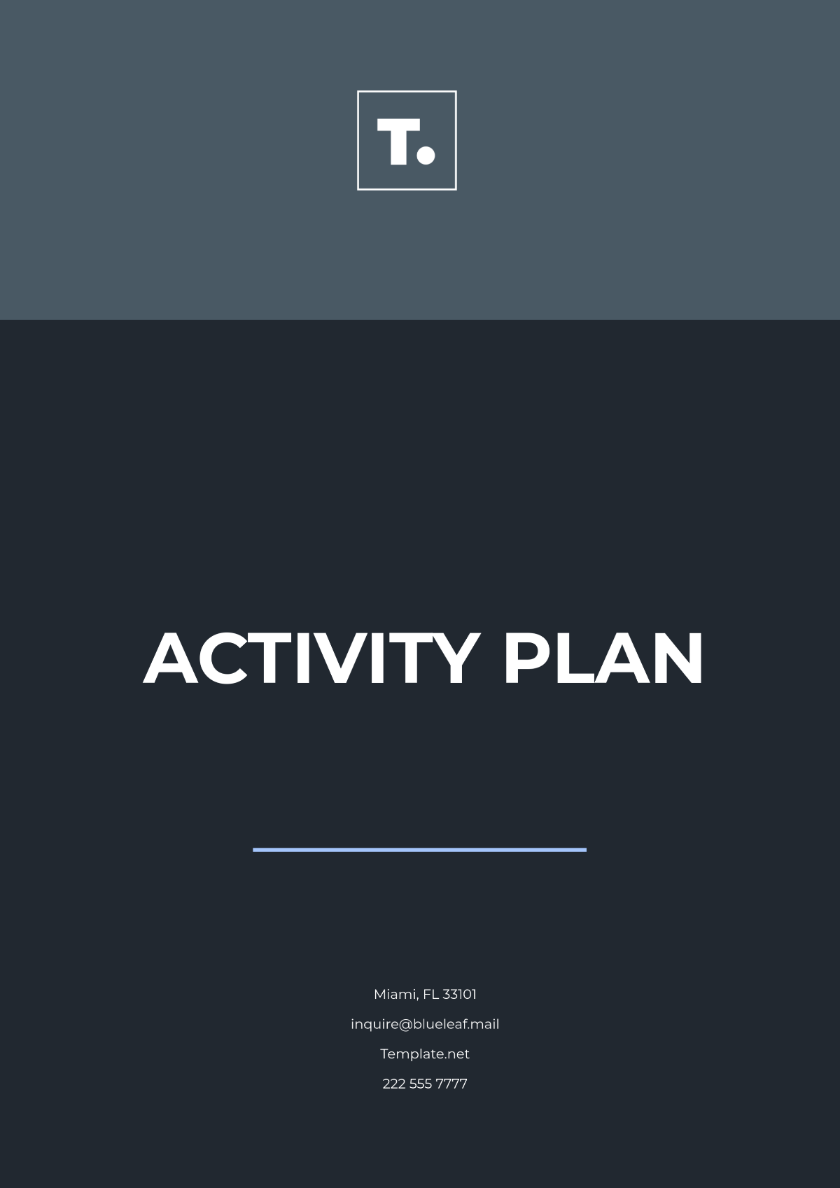 Activity Plan Template - Edit Online & Download