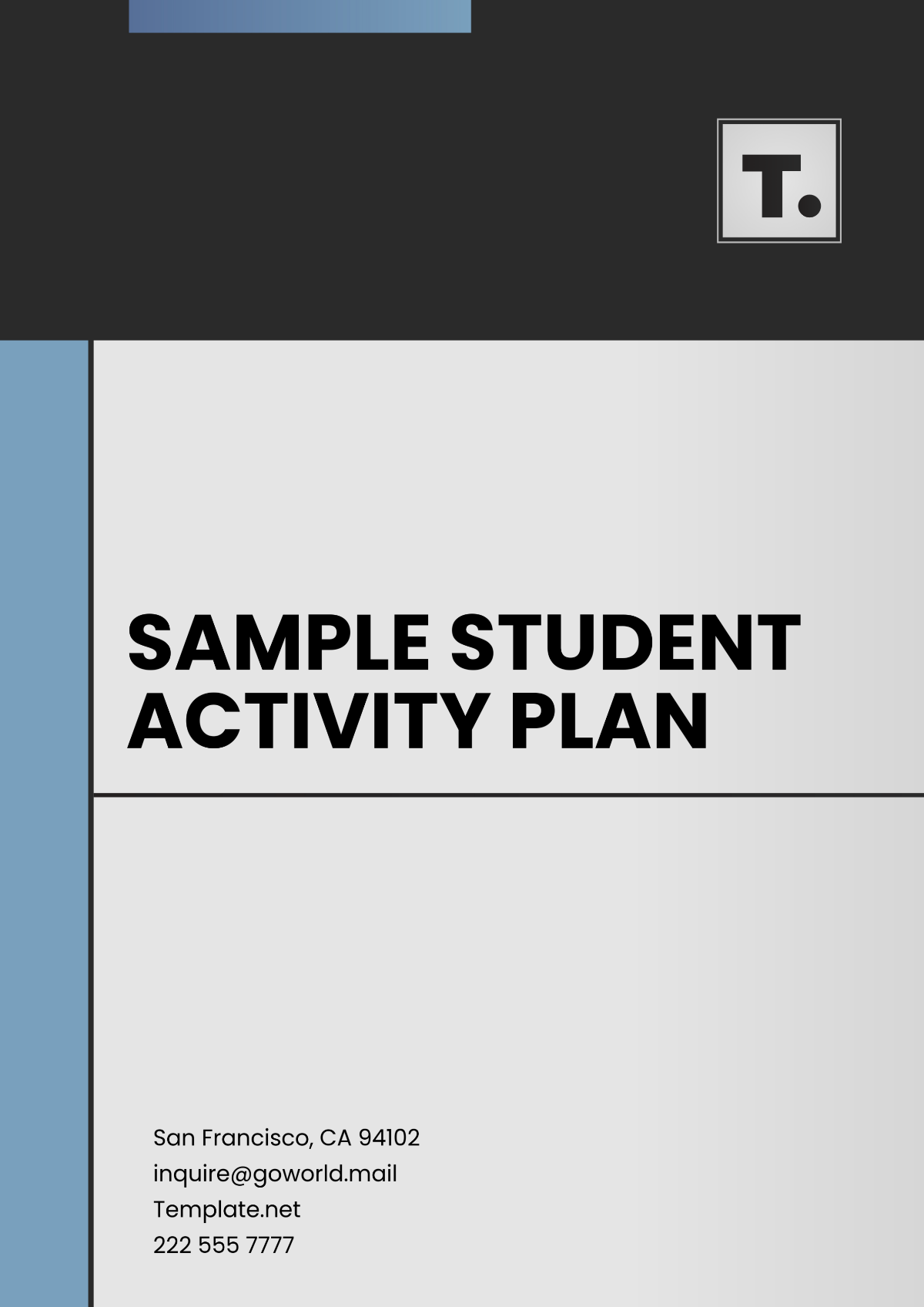 Sample Student Activity Plan Template - Edit Online & Download