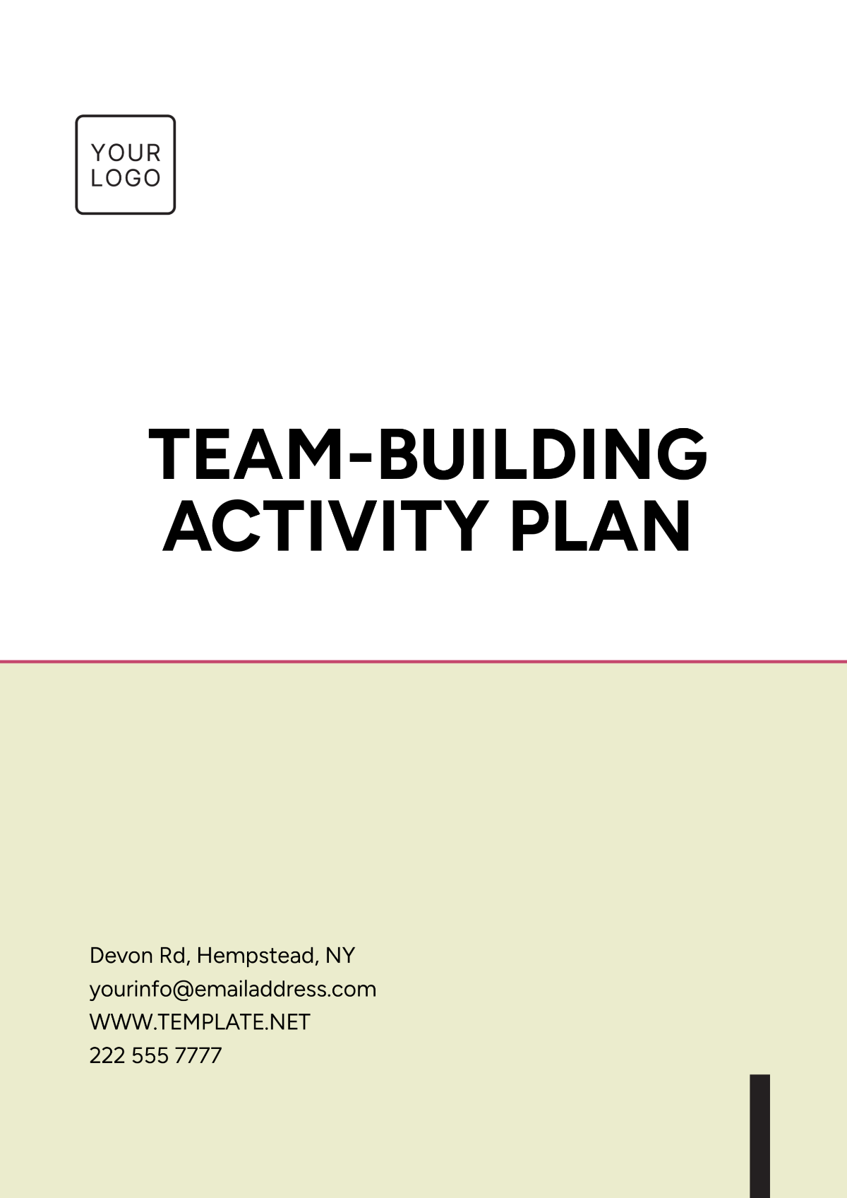 Team-Building Activity Plan Template - Edit Online & Download