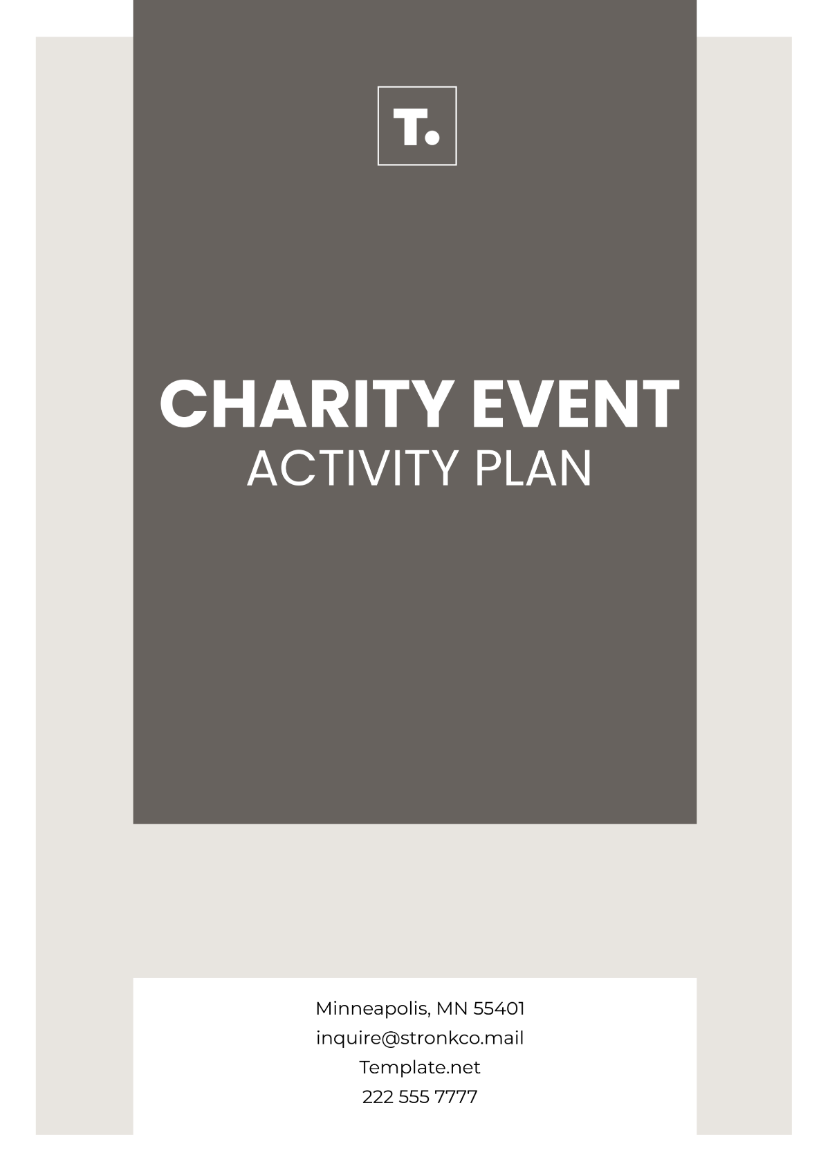 Charity Event Activity Plan Template - Edit Online & Download