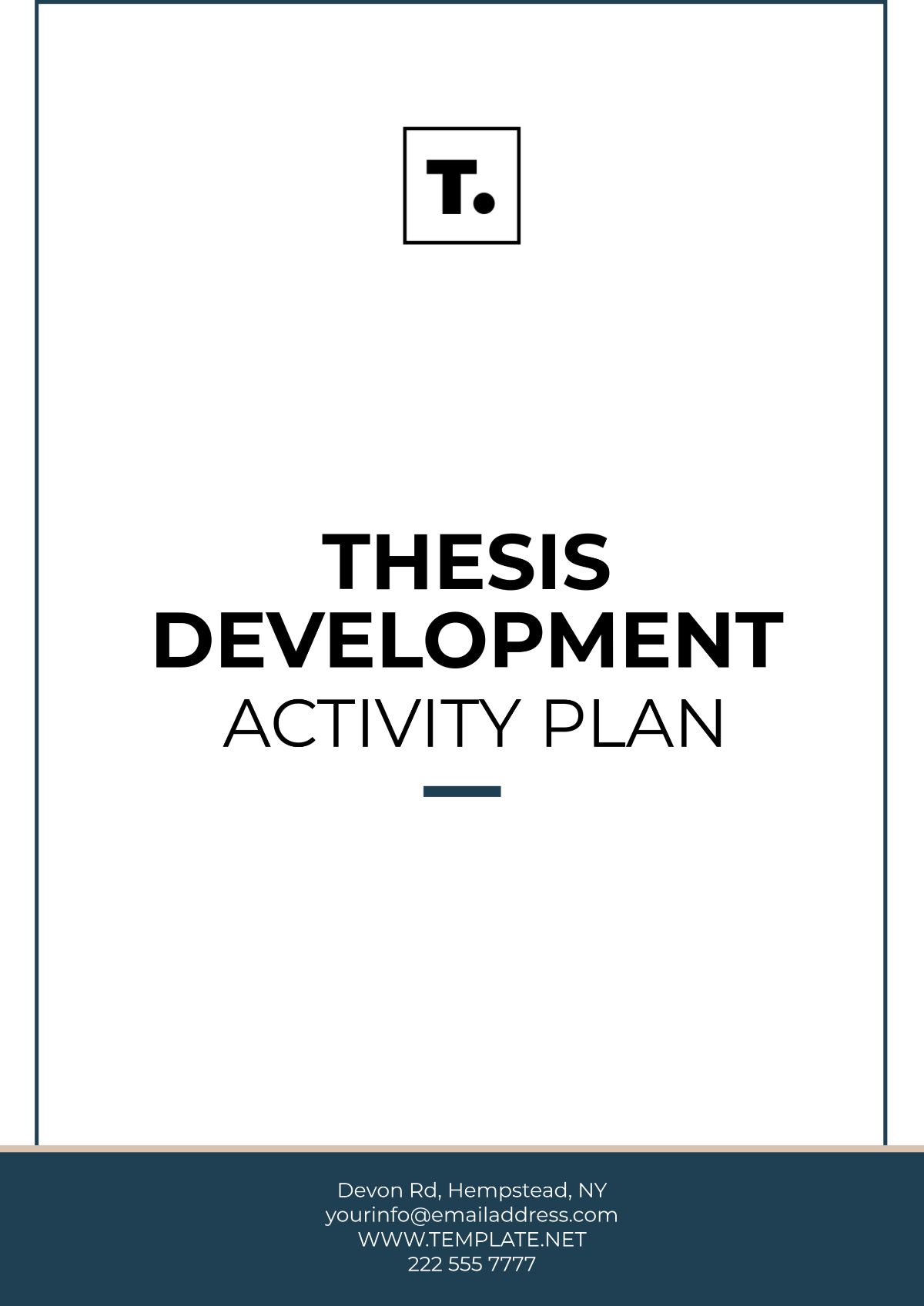 Thesis Development Activity Plan Template - Edit Online & Download