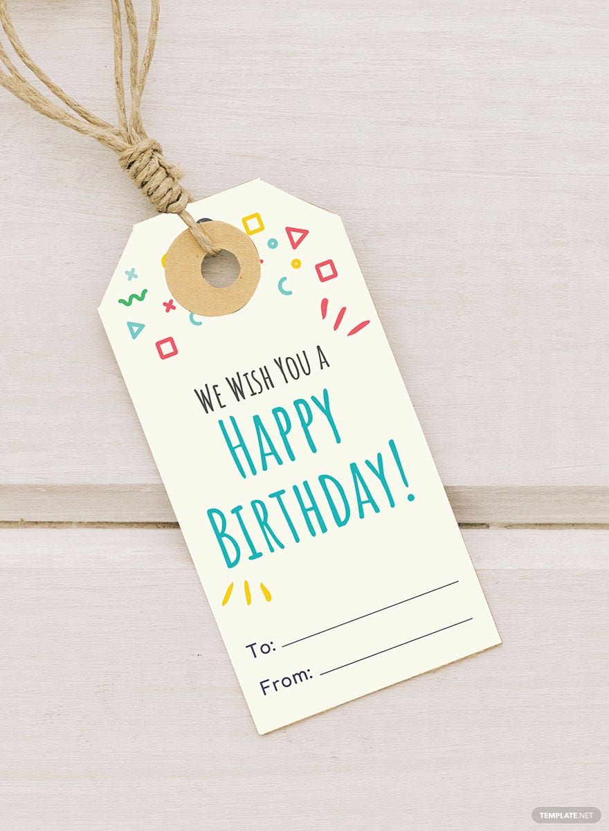 Birthday Gift Tag Template