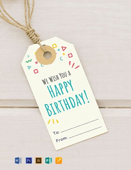Free Birthday Gift Tag Template Word Doc Psd Apple Mac Pages Publisher Illustrator Template Net,Turkey Legs Disney