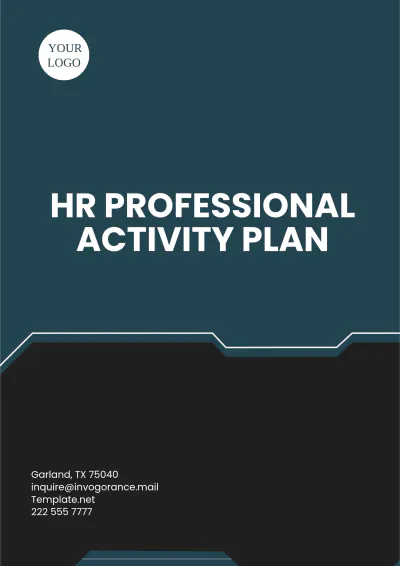 Free HR Professional Activity Plan Template to Edit Online
