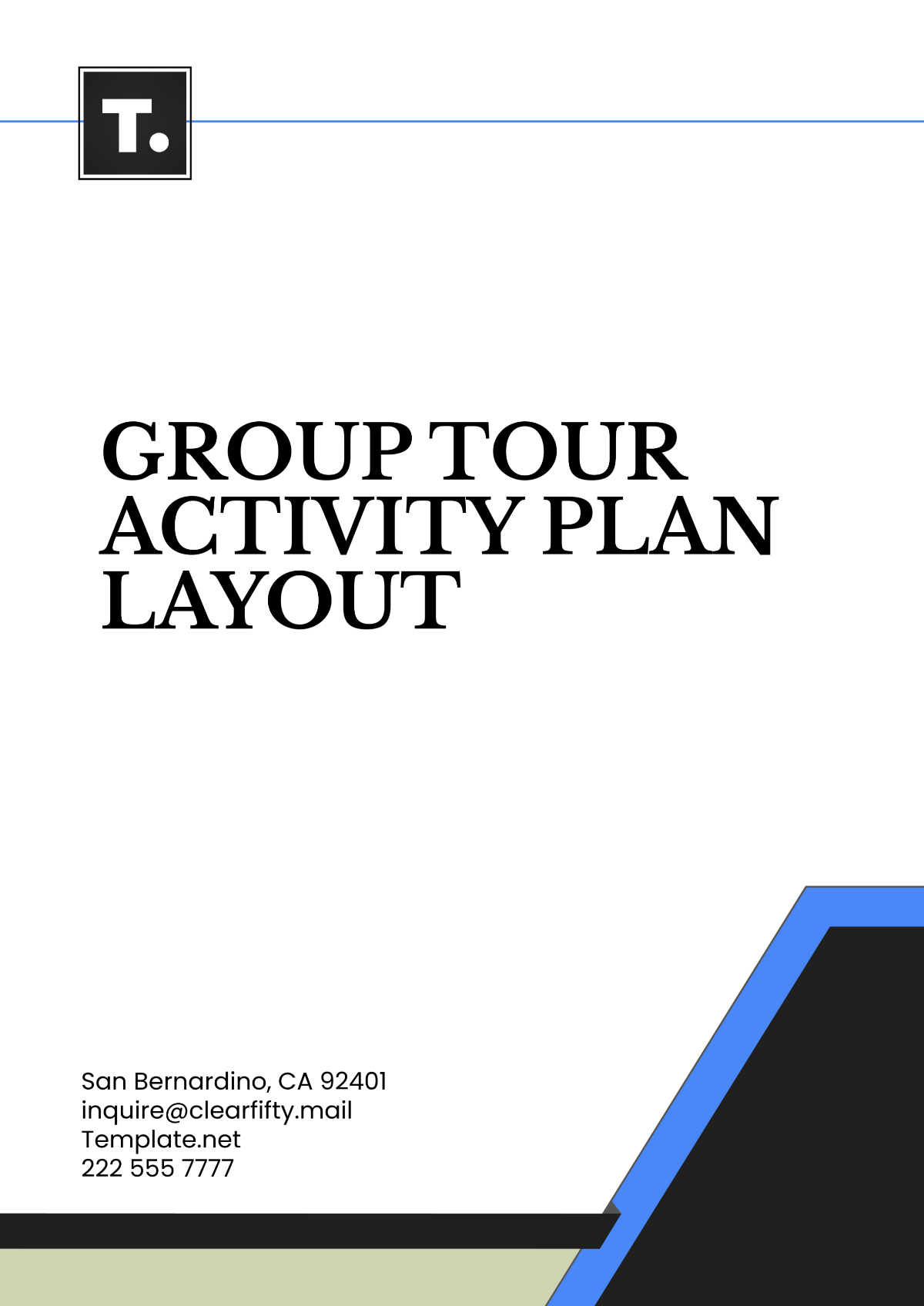 Group Tour Activity Plan Layout Template