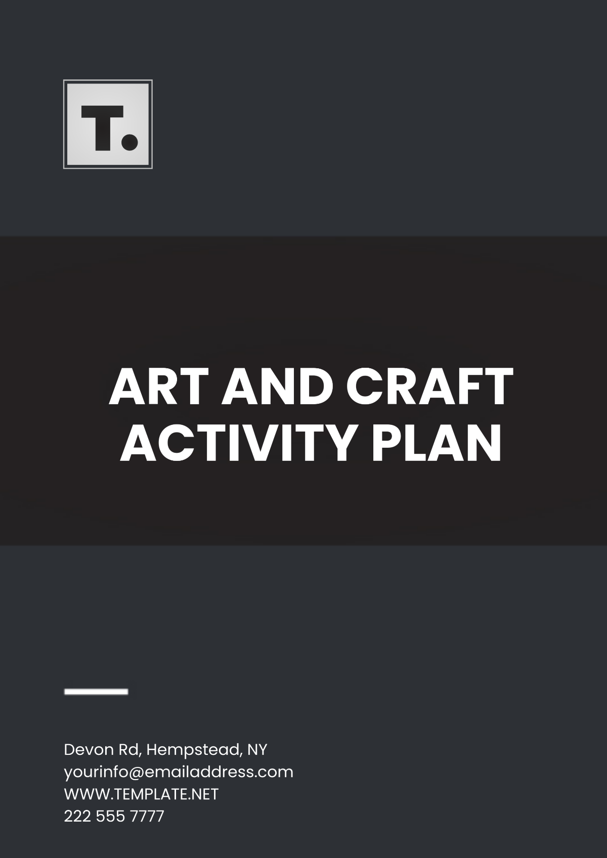 Free Art and Craft Activity Plan Template