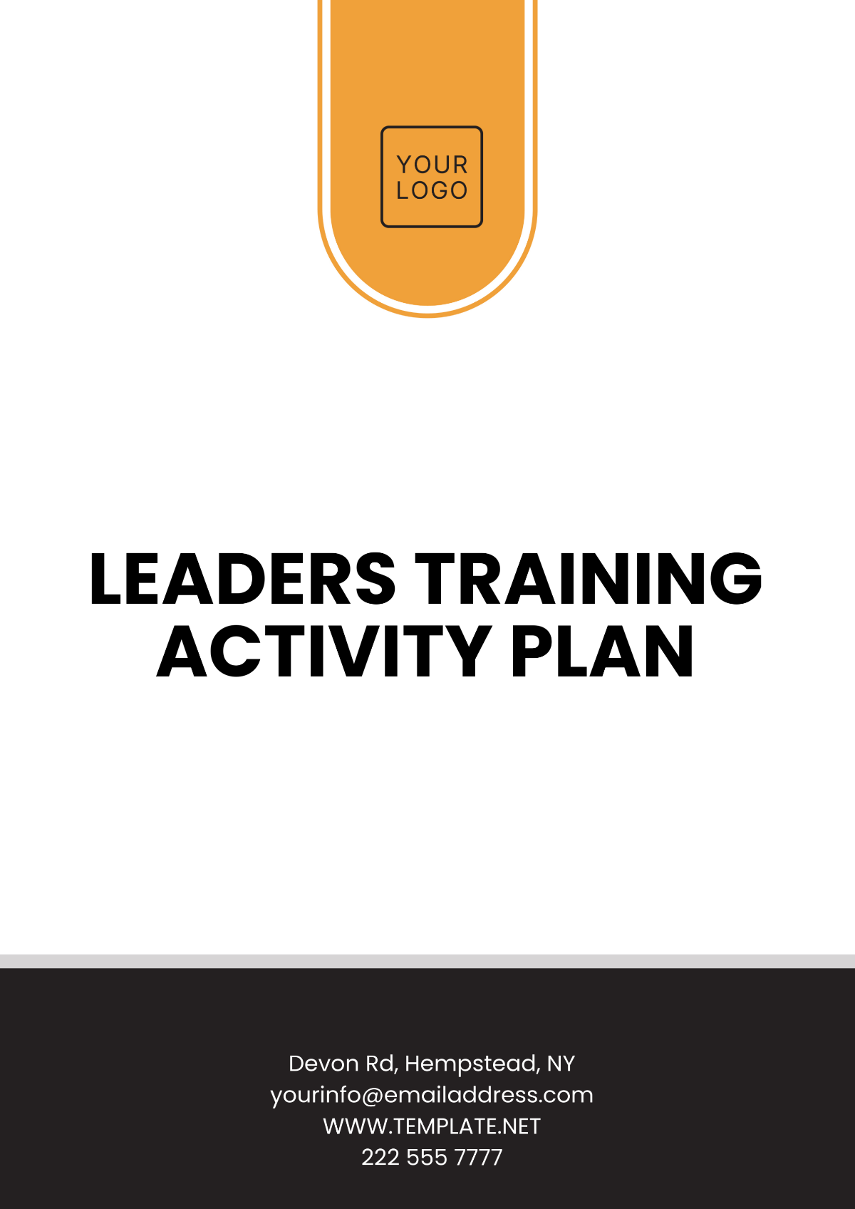 Free Leadership Training Activity Plan Template