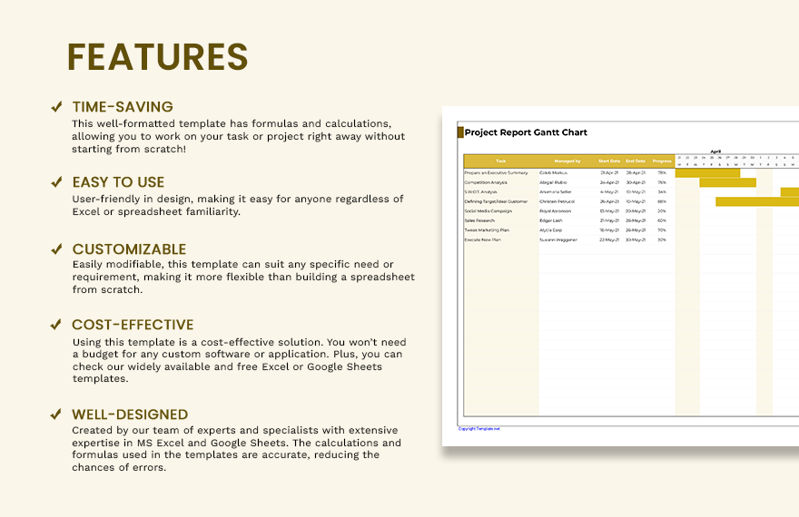 Project Report Gantt Chart 