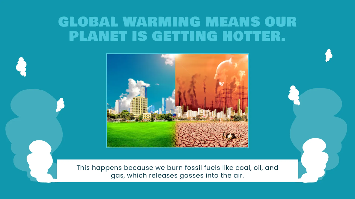 Free Global Warming Kids Presentation Template to Edit Online