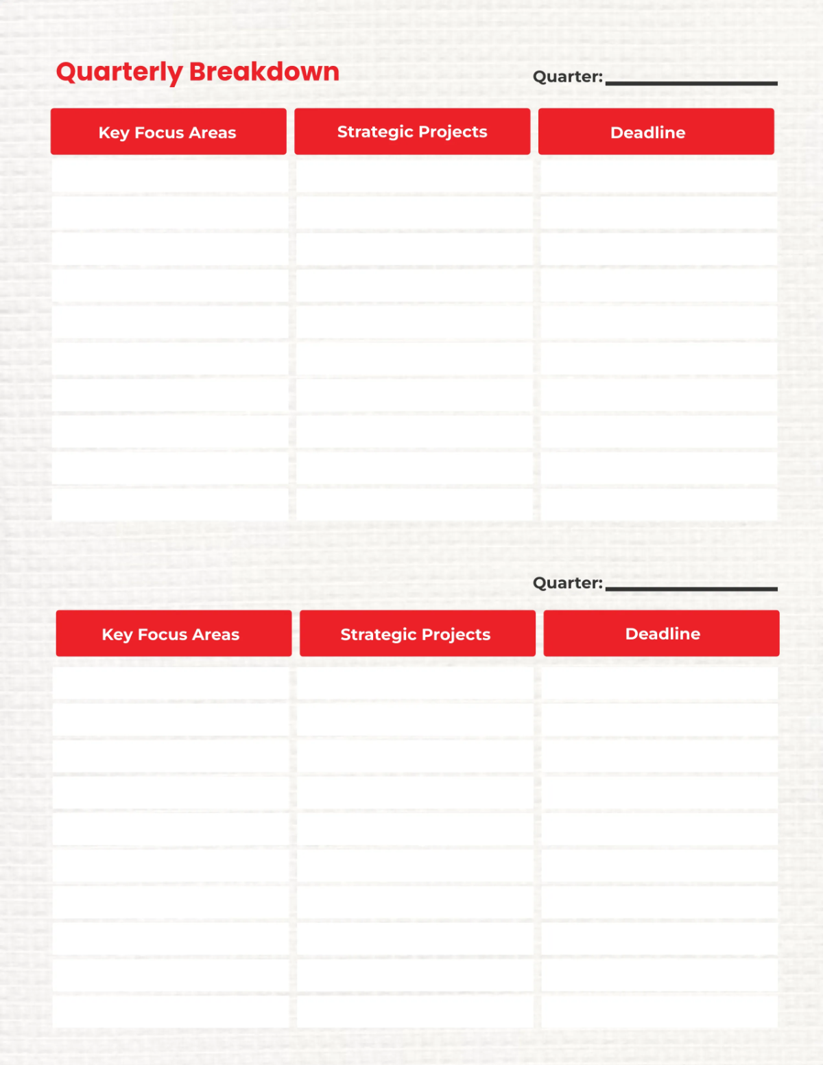 Free CEO Workflow Planner Template to Edit Online