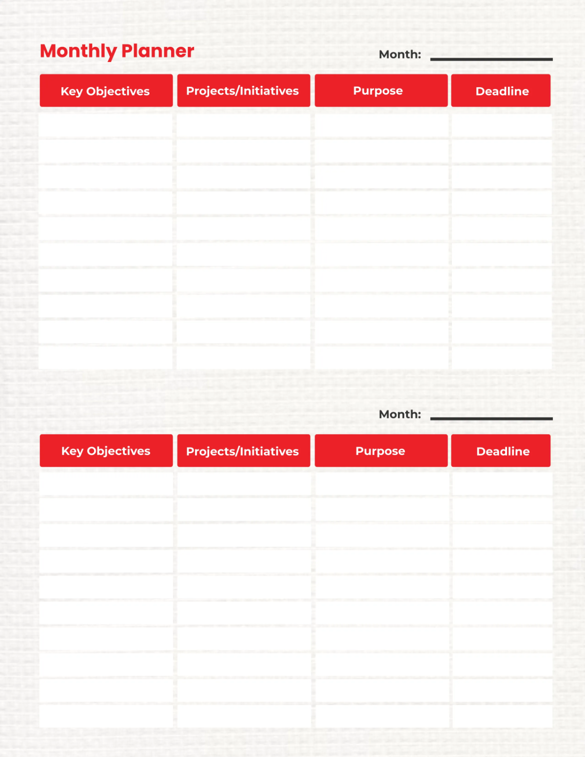 Free CEO Workflow Planner Template to Edit Online