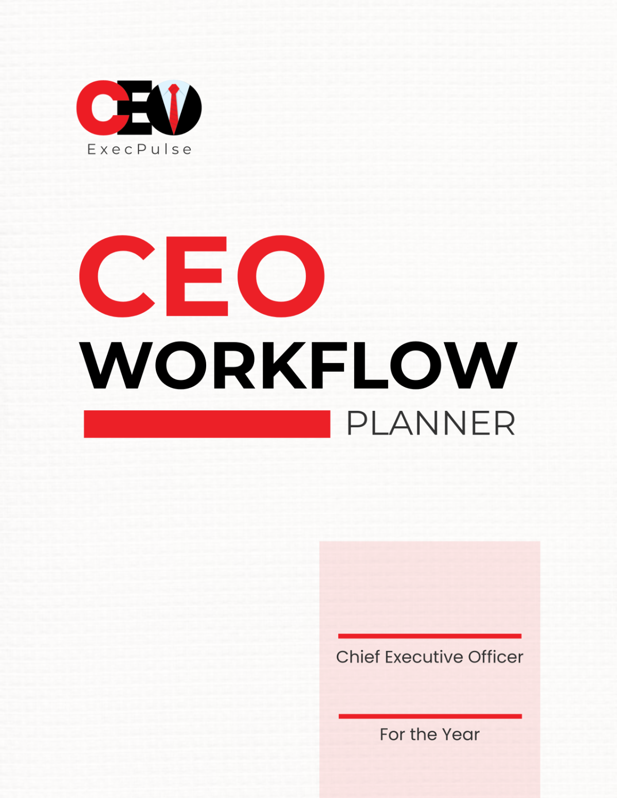 Free Ceo Workflow Planner Template Edit Online Download Template Net