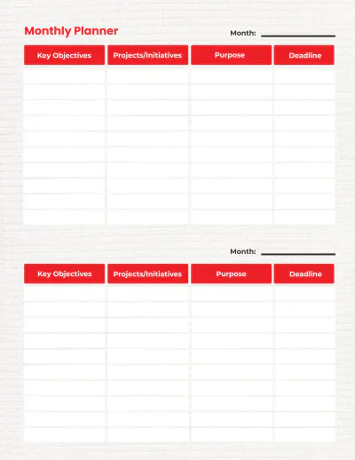 Free CEO Workflow Planner Template to Edit Online