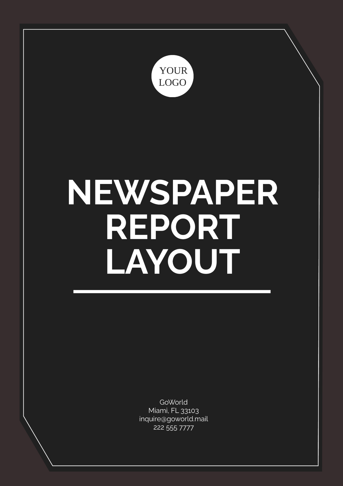 Newspaper Report Layout Template - Edit Online & Download