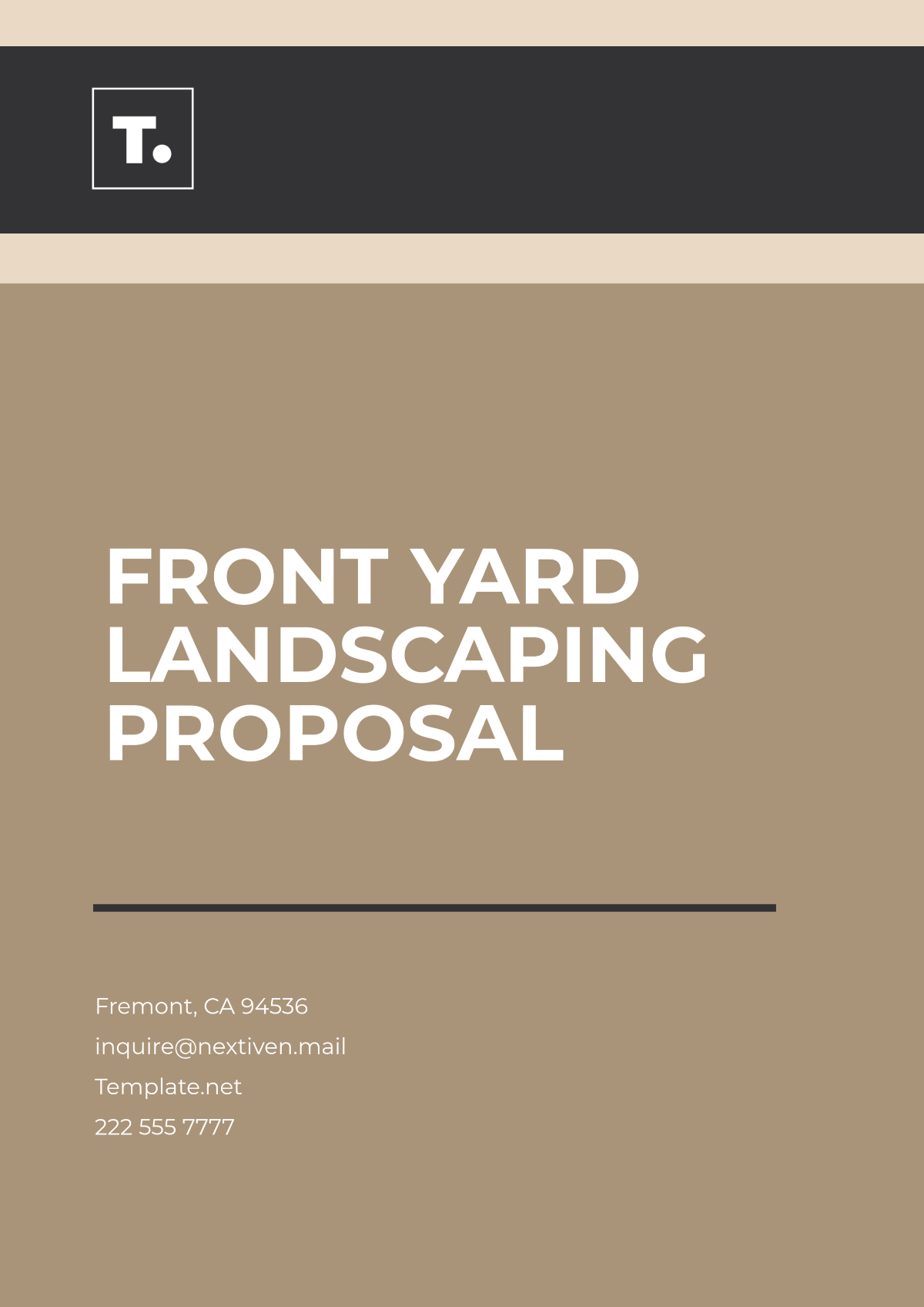 Front Yard Landscaping Proposal Template - Edit Online & Download