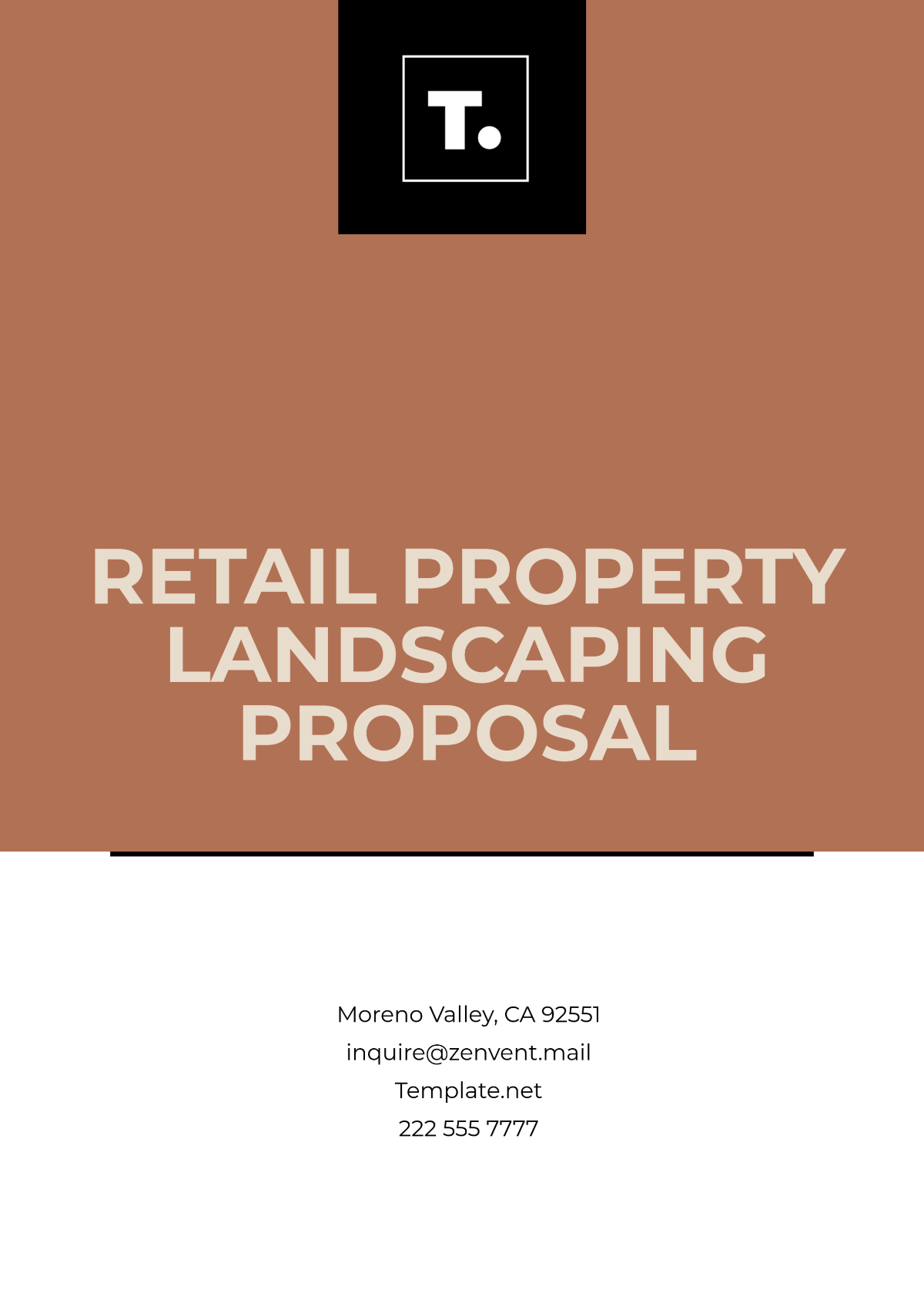 Retail Property Landscaping Proposal Template - Edit Online & Download