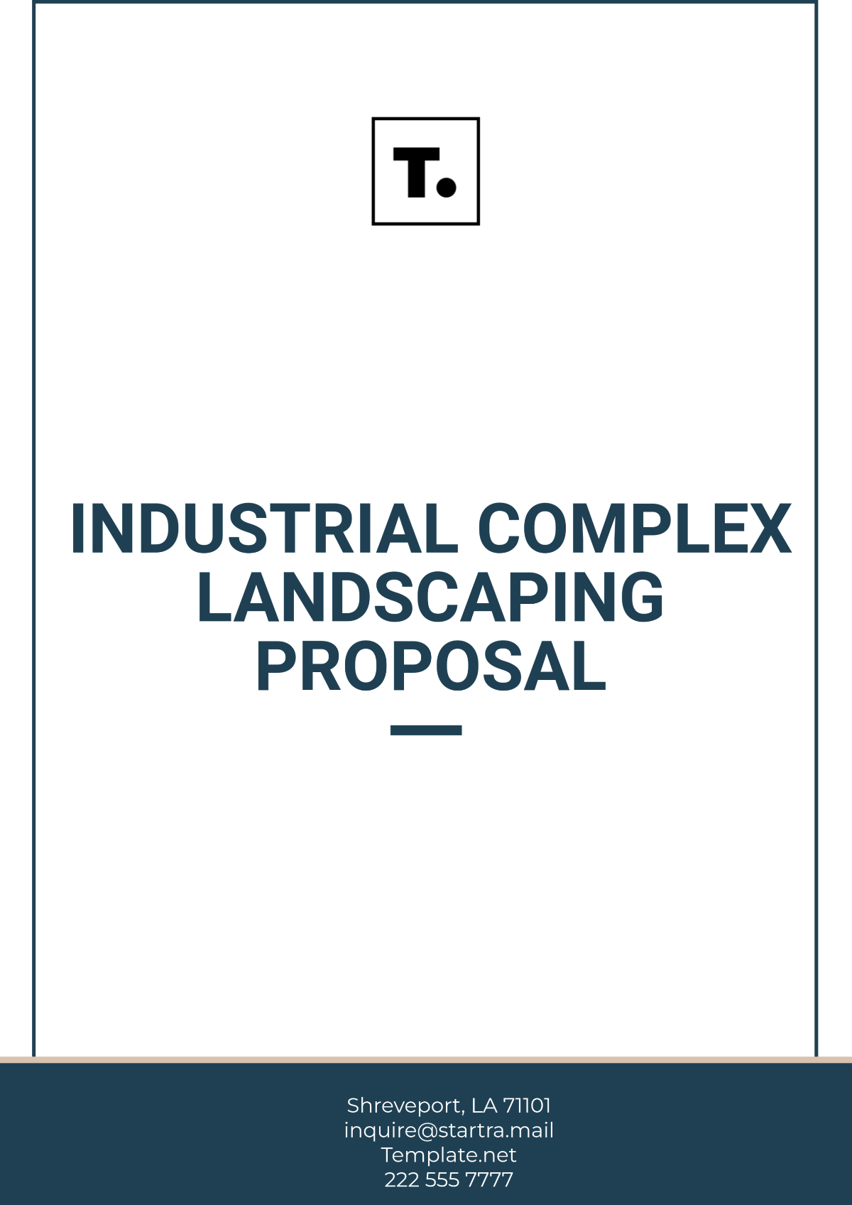 Industrial Complex Landscaping Proposal Template - Edit Online & Download