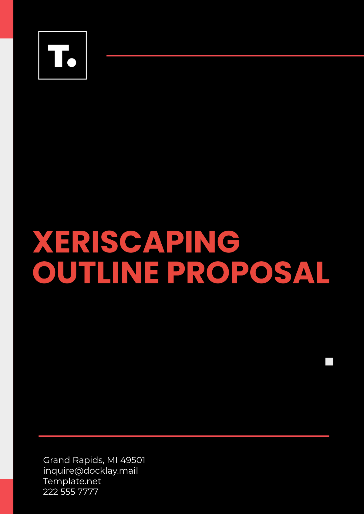 Xeriscaping Outline Proposal Template - Edit Online & Download