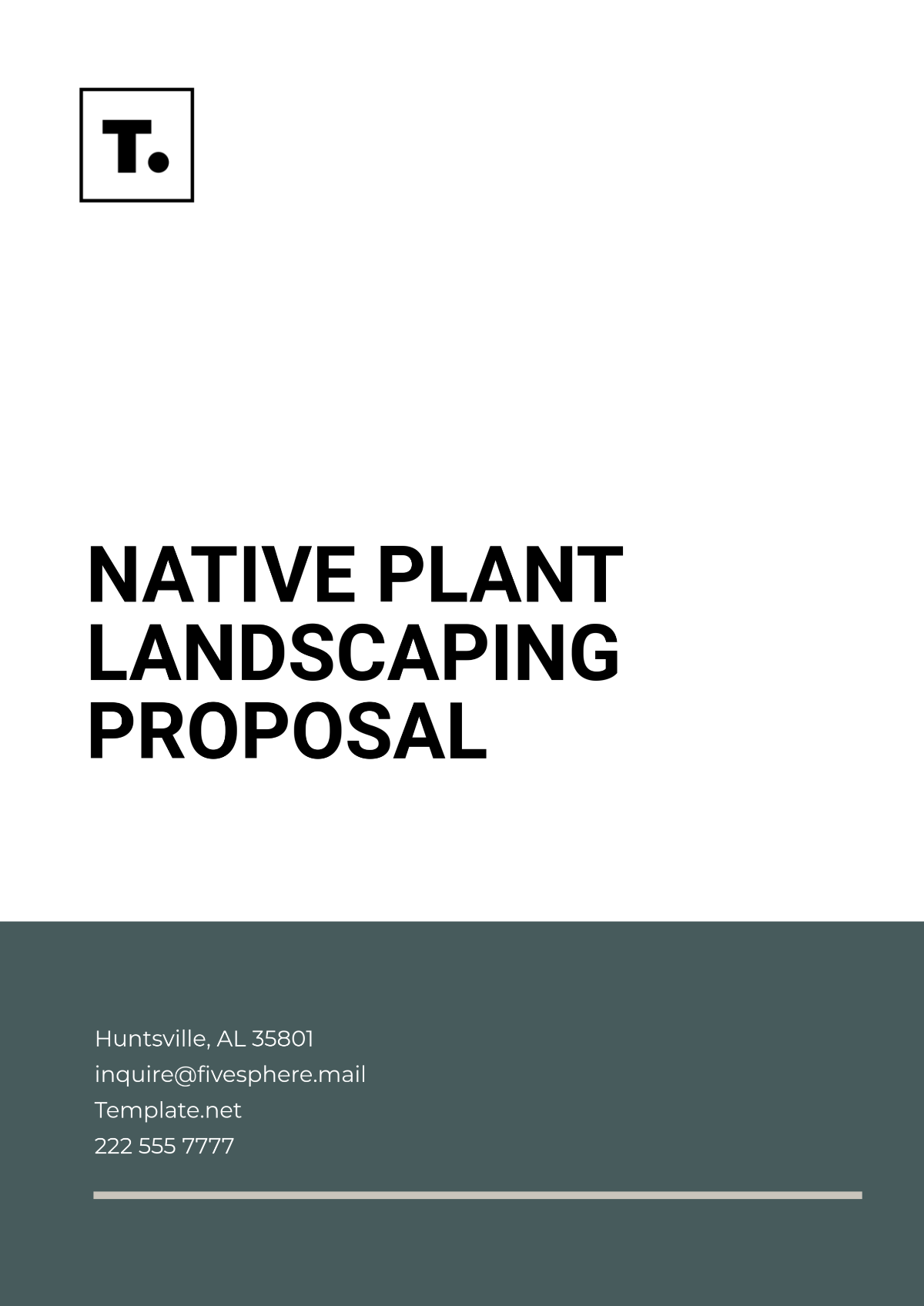 Native Plant Landscaping Proposal Template - Edit Online & Download