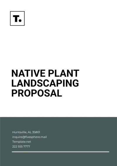 Free Native Plant Landscaping Proposal Template to Edit Online