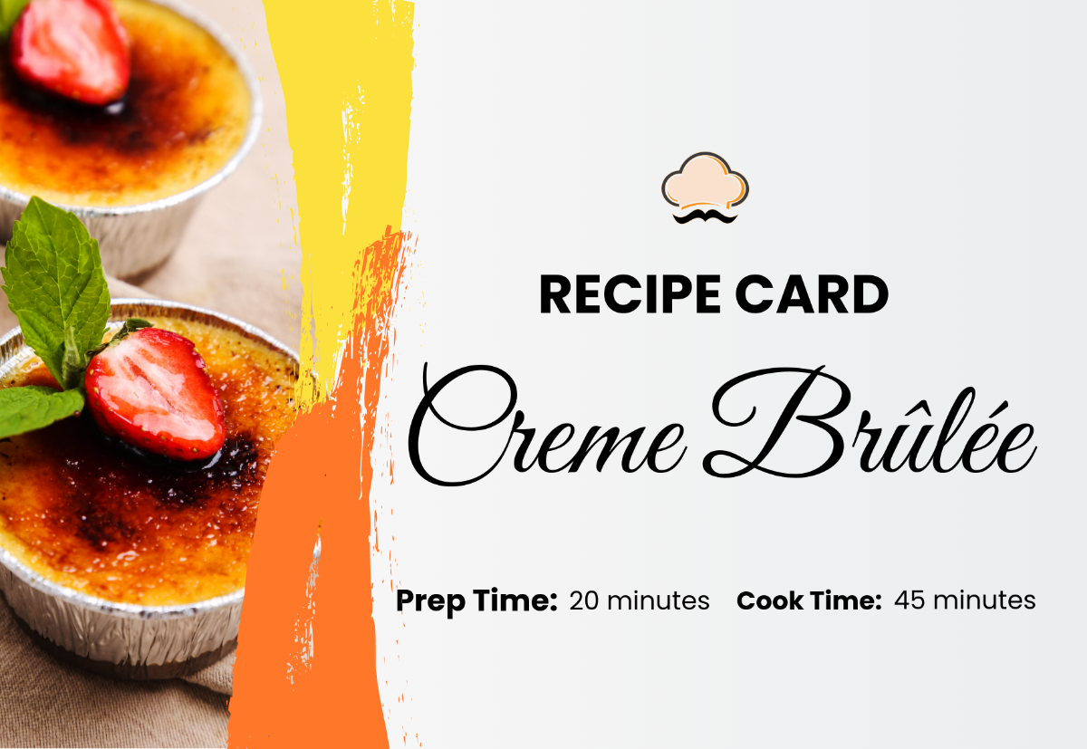 Free Chef Recipe Card Template - Edit Online & Download