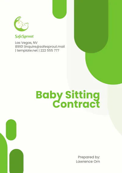 Free Baby Sitting Contract Template to Edit Online