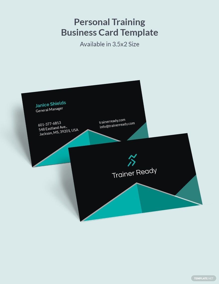 Free Personal Training Business Card Template